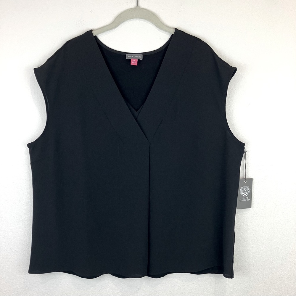 Vince Camuto V-Neck Cap Sleeve Top